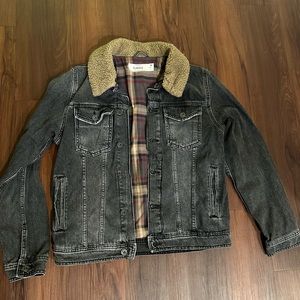 Topman Sherpa Denim Jacket